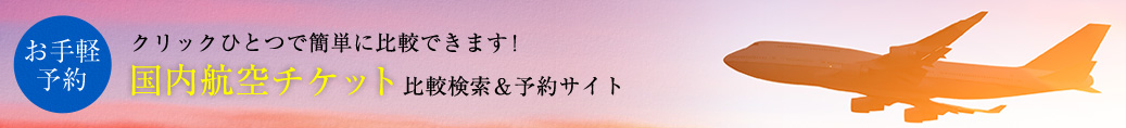 お手軽予約 クリックひとつで簡単に比較できます！国内航空チケット比較検索＆予約サイト