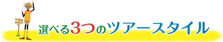 選べる3つのツアースタイル