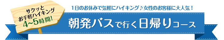 夜発バスで行く日帰りコース